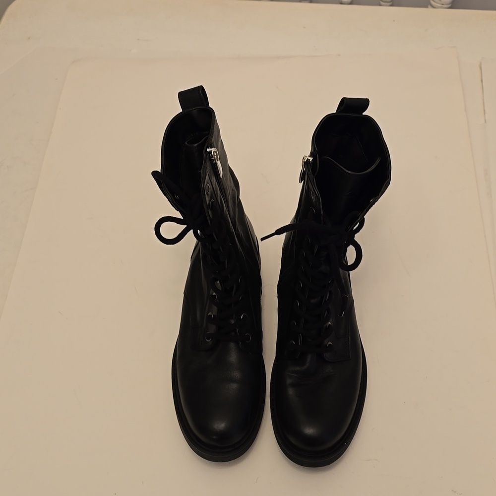 Clarks Women's Orinico Style Lace Up Zipper Black Leather Boots Size 10 M - Picture 4 of 17
